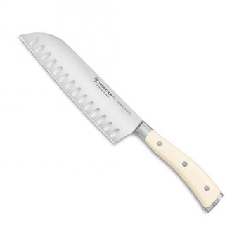 Faca Santoku com Sulcos Classic Ikon Crème 7" - Wüsthof